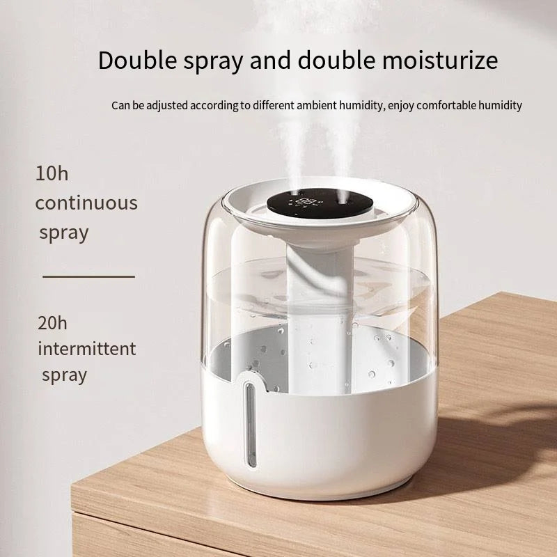 Hogar 6L USB Silent Air Humidifier Double Spray Aromatherapy