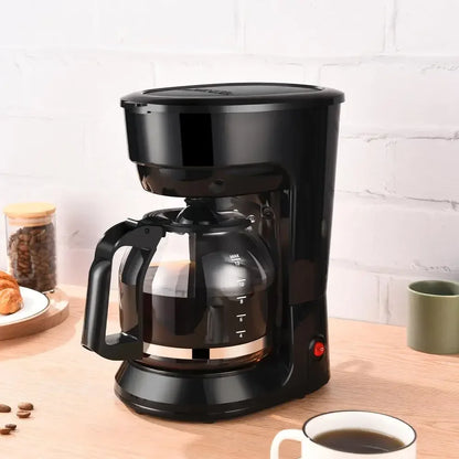 Black 12-Cup Coffee Maker: Auto Warm, Dishwasher-Safe, Easy Clean