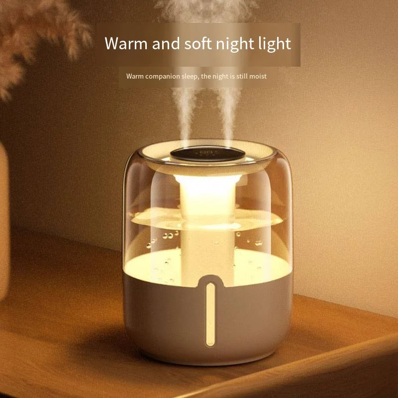 Hogar 6L USB Silent Air Humidifier Double Spray Aromatherapy