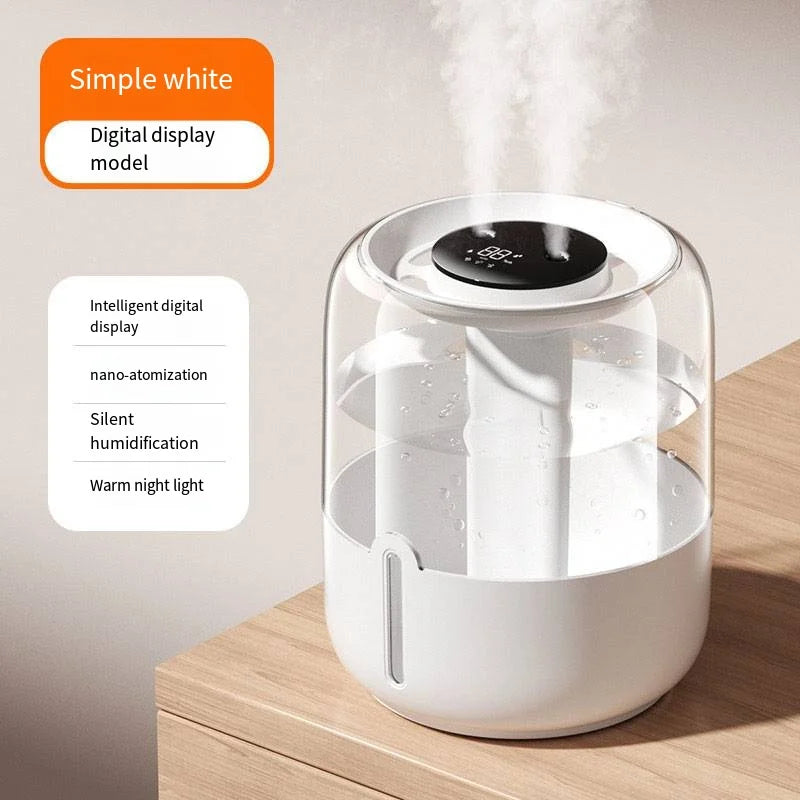 Hogar 6L USB Silent Air Humidifier Double Spray Aromatherapy