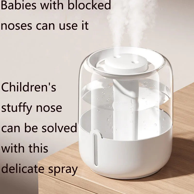 Hogar 6L USB Silent Air Humidifier Double Spray Aromatherapy