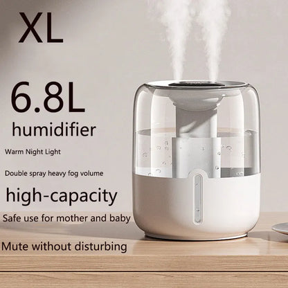 Hogar 6L USB Silent Air Humidifier Double Spray Aromatherapy