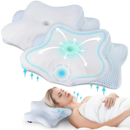 Non-toxic Memory Foam Pillow - Soft, Breathable, Neck Support