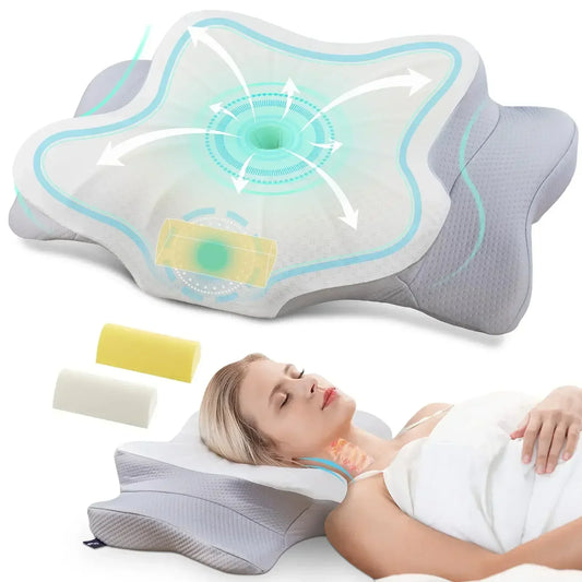 Non-toxic Memory Foam Pillow - Soft, Breathable, Neck Support